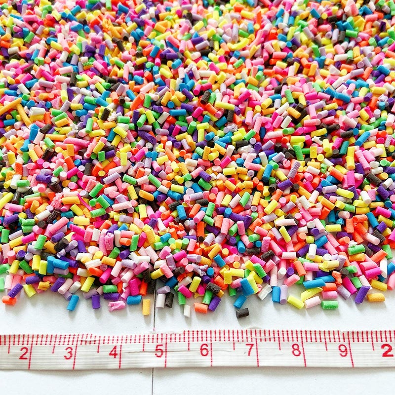 EHOPE Fake Sprinkles Faux Sprinkles Clay Sprinkles For Resin Nail Art Slices Polymer Slices Fake Candy Sugar Sprinkles for Nail Art DIY Crafts Cake Phone Case (Sugar granules-120g-4 colors) - Image 4